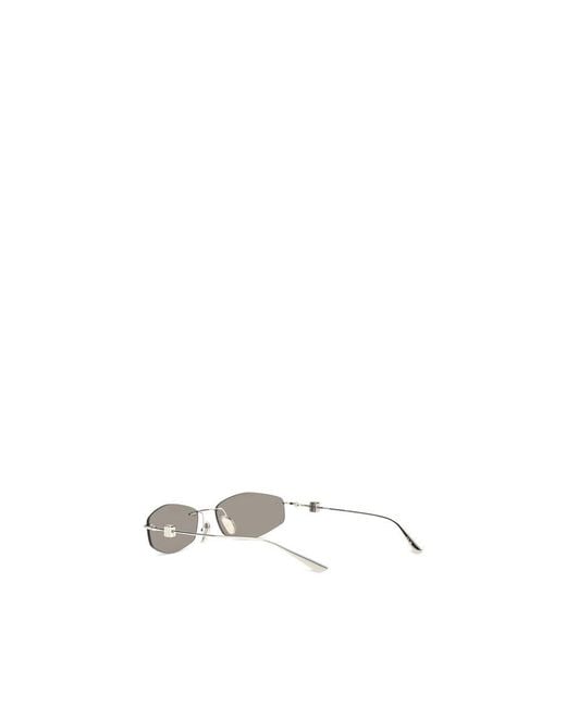 Balenciaga Metallic Silver Metal Sunglasses for men