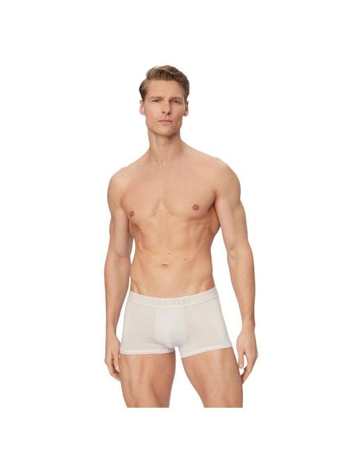 Calvin Klein White Gray Lyocell Boxers for men