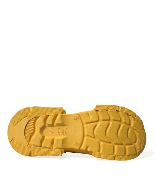 Dolce & Gabbana Yellow Rubber Clogs Slippers Shoes for men
