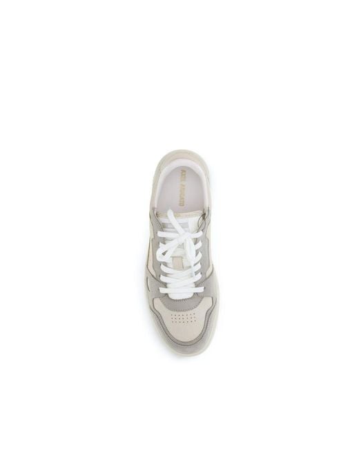 Axel Arigato White Gray Calf Leather Bos Taurus Athletic Sneakers for men