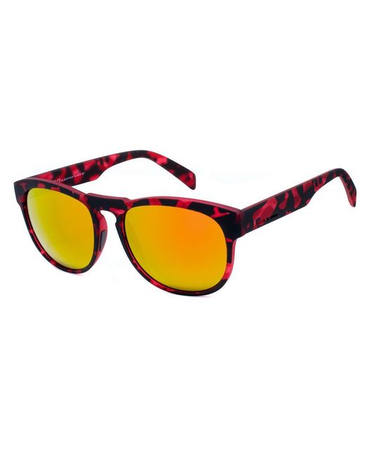 Italia Independent Yellow Red Acetate Sunglasses