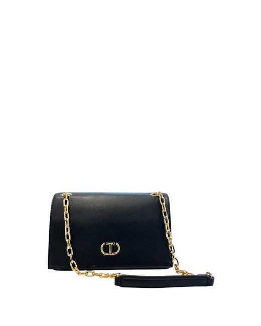 Twinset Black Pu Crossbody Bag