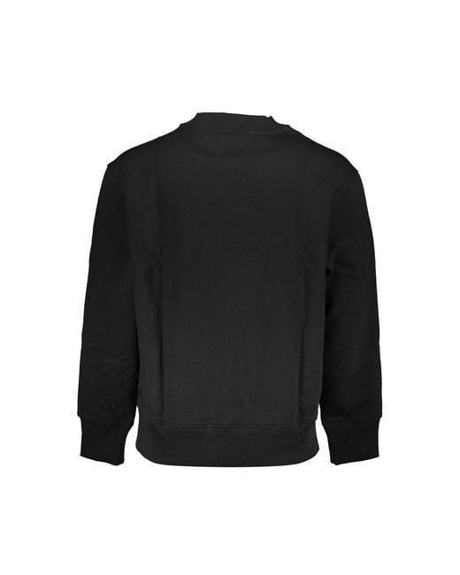 Calvin Klein Black Crew Neck Sweatshirt K Monogram Style for men