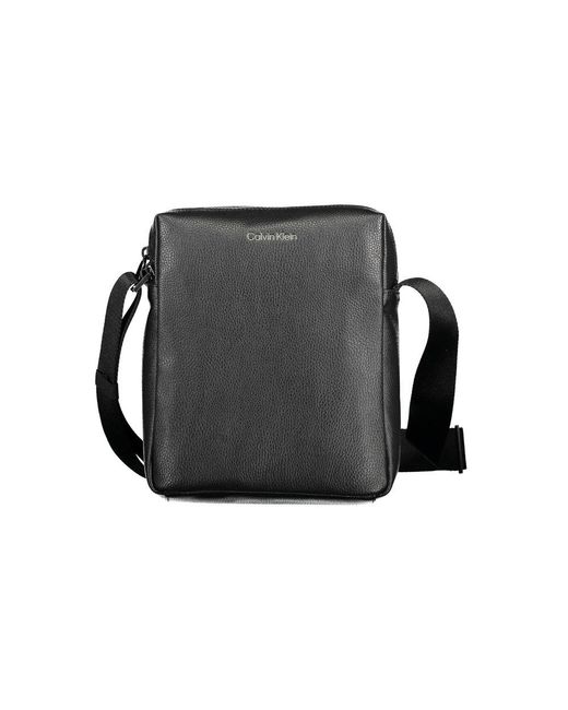 Calvin Klein Black Polyester Shoulder Bag for men