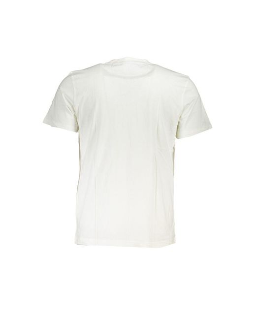 La Martina White Cotton T-shirt for men