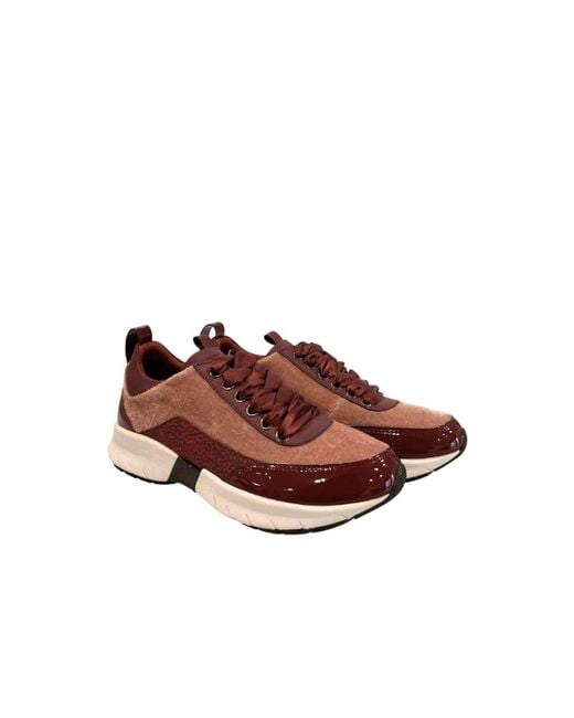 Borbonese Red Fabric Sneakers