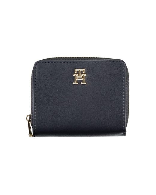 Tommy Hilfiger Blue Sleek Polyethylene Wallet