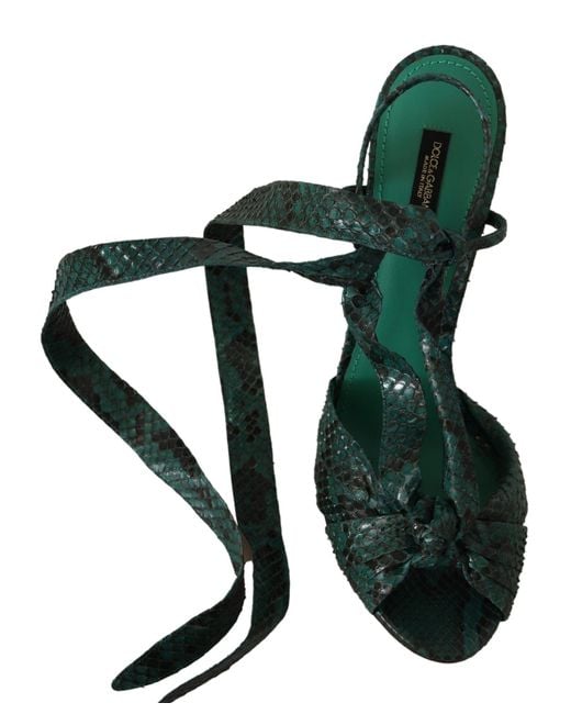 Dolce & Gabbana Green High Heel Sandals