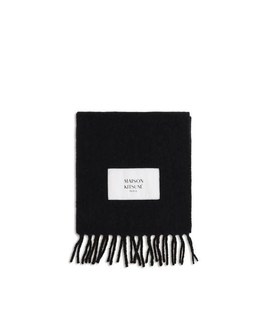 Maison Kitsuné Black Polyamide Scarf for men