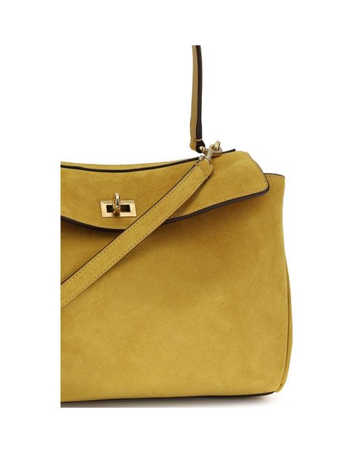 Balenciaga Yellow Beige Calf Leather Bos Taurus Handbag