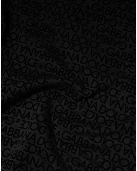 Dolce & Gabbana Black Monogram Crew Neck Sweatshirt Sweater for men