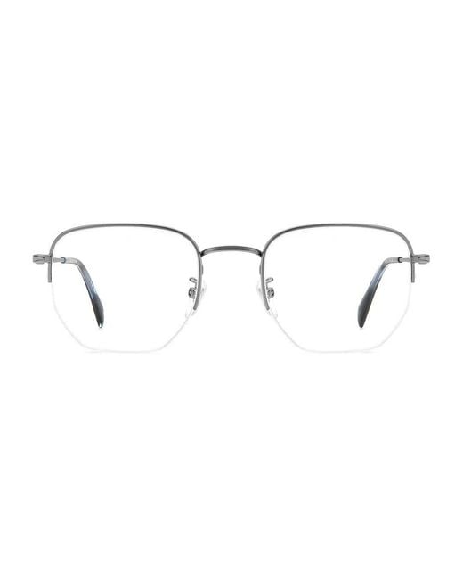 David Beckham Metallic Gray Metal Glasses (frames) for men