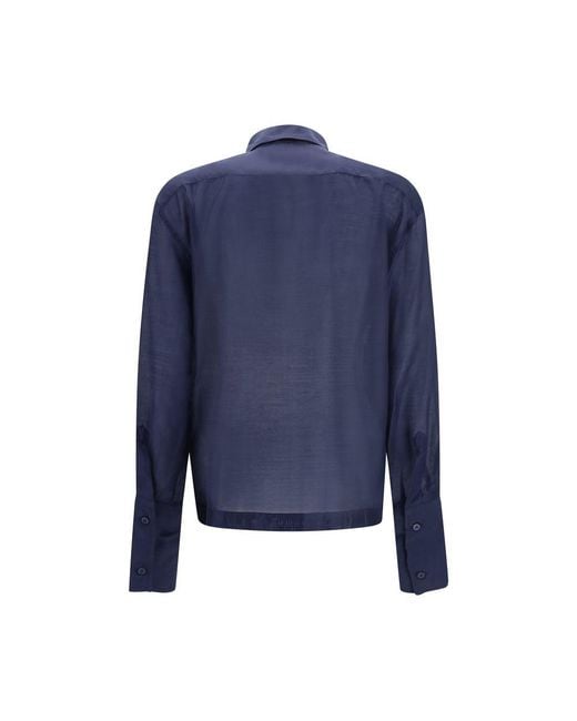 THE LATEST Blue Wool Oves Aries Dress Shirt