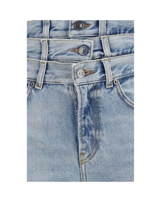 Fiorucci Blue Cotton Flared Jeans
