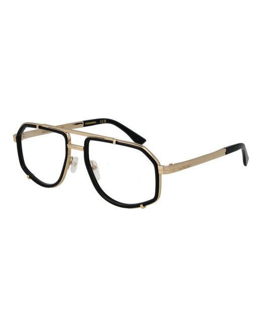 DSquared² Black Metal Glasses (frames) for men