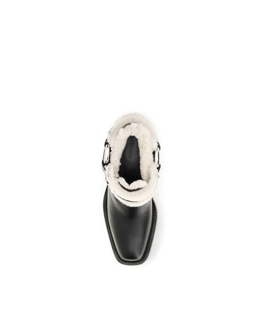 Rabanne Multicolor Black Calf Leather Bos Taurus Ankle Boots