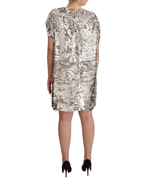 MSGM Black Elegant Sequined Boat Neck Mini Dress
