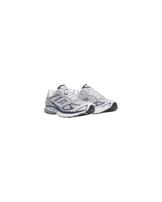 Saucony White Gray Synthetic Athletic Sneakers for men
