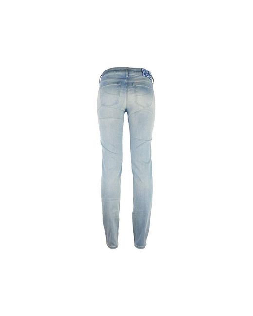 Jacob Cohen Blue Cotton Straight