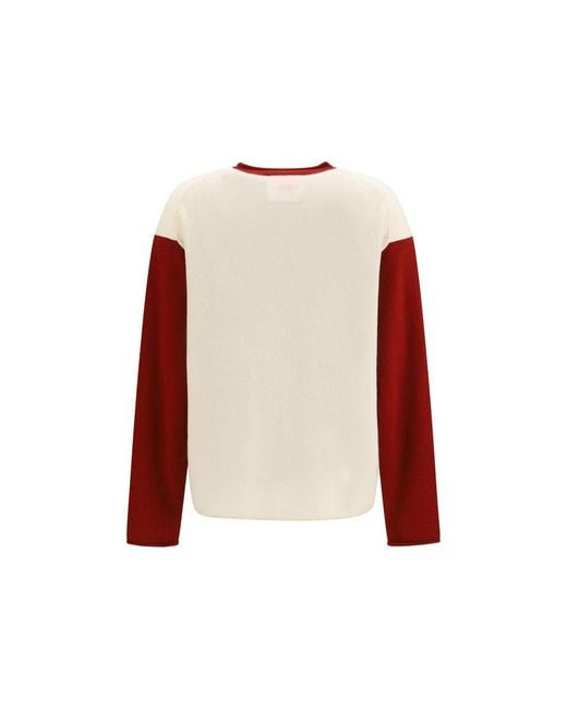 Guest In Residence Brown White Cashmere Sweatshirt
