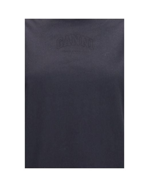 Ganni Blue Black Cotton T
