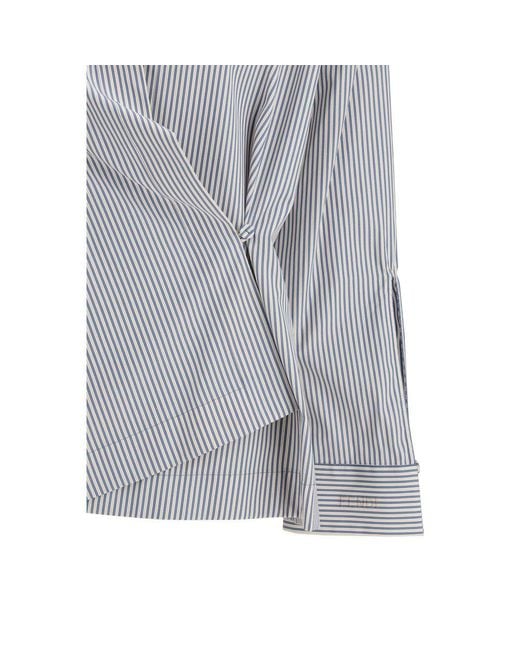 Fendi Gray Multicolor Cotton Pattern Shirt