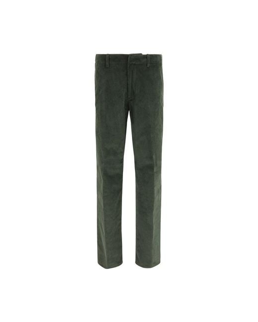 Etro Green Bicolor Cotton Casual Pants for men