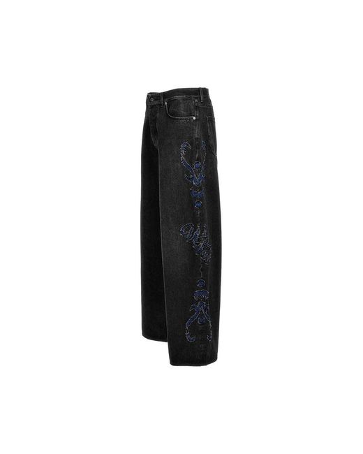 Off-White c/o Virgil Abloh Black Off- Fla Jeans for men