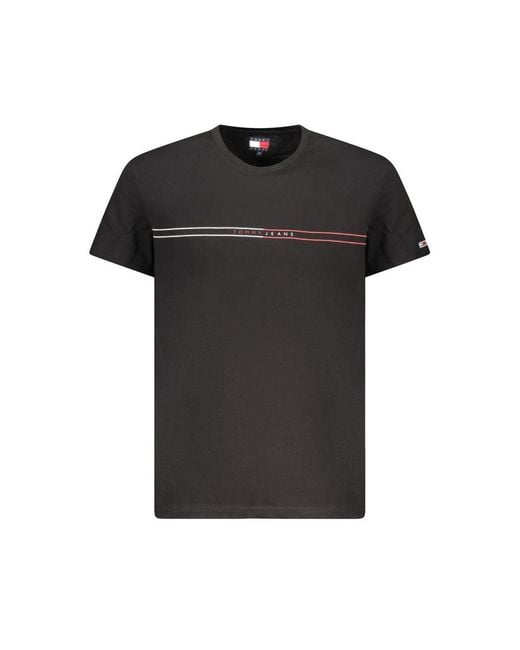 Tommy Hilfiger Black Cotton Men's T for men