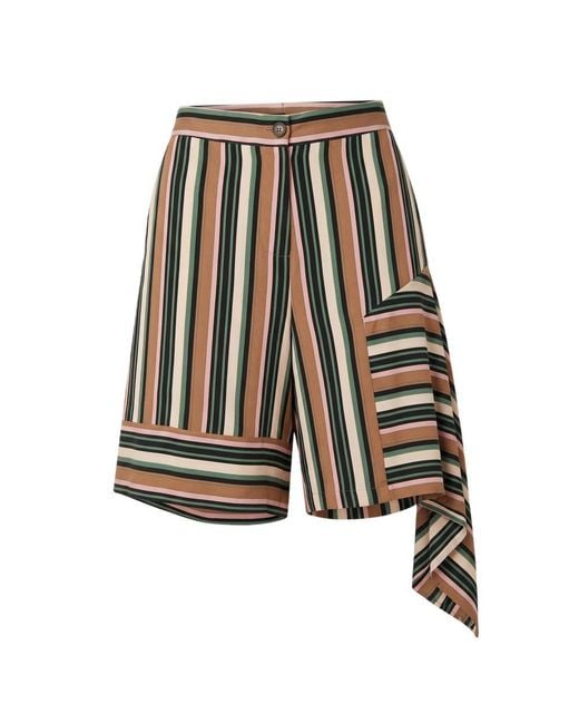 Trussardi Blue Brown Viscose Shorts