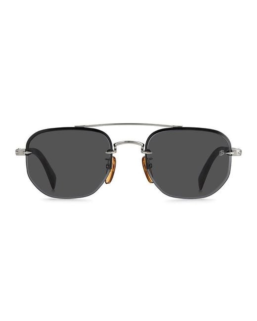 David Beckham Metallic Silver Metal Sunglasses for men