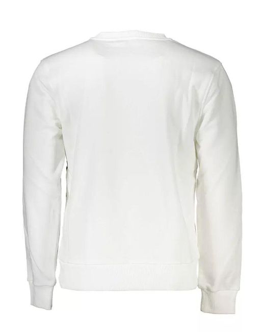 Class Roberto Cavalli Gray White Cotton Sweater for men