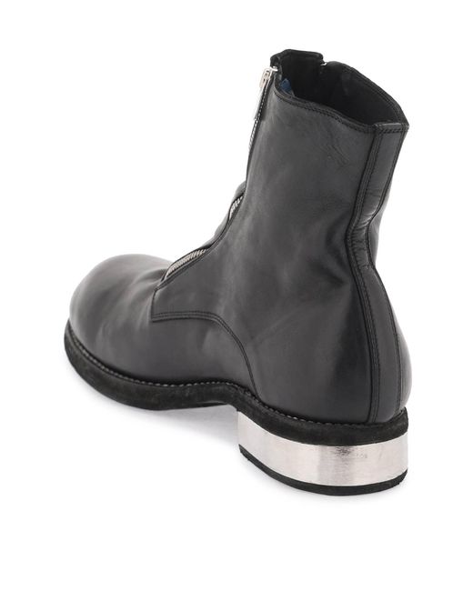 Guidi Black Leather Double for men