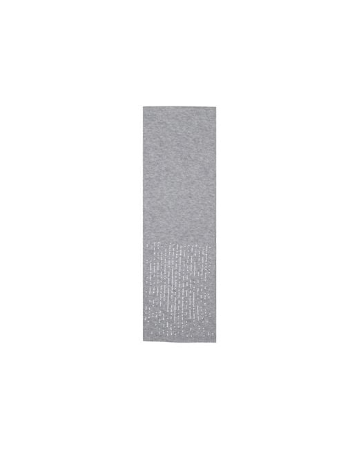 Pieces Gray Recycled Polyester Scarf