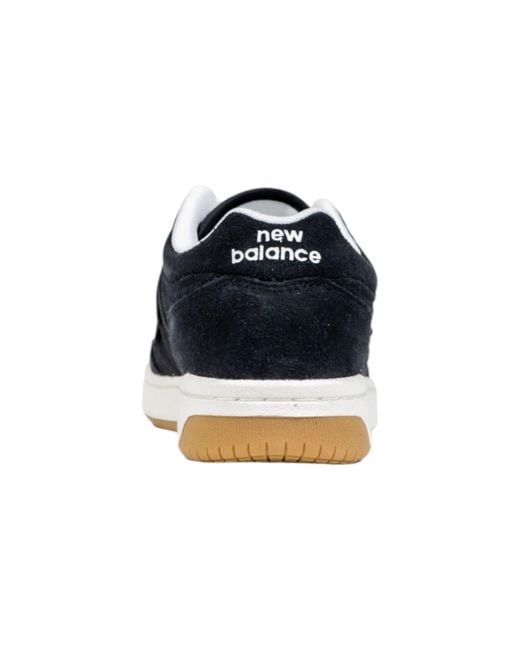 New Balance Blue Black And White Leather Athletic Sneakers