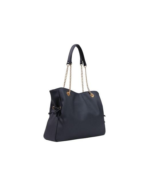 Love Moschino Blue Black Polyester Handbag