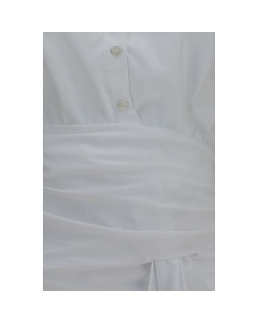7FOR Gray White Cotton Dress Shirt