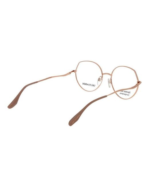 Trussardi Metallic Pink Stainless Steel Glasses (frames)