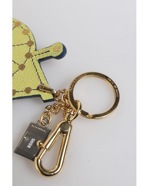 Dolce & Gabbana Blue Tone Carretto Keychain Keyring
