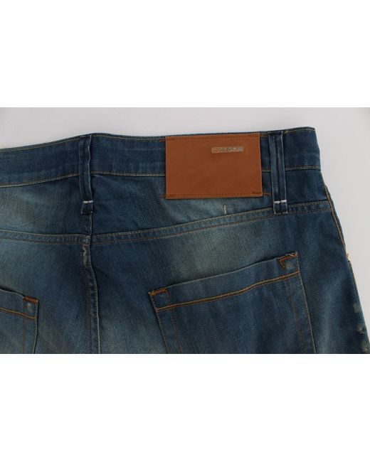 Acht Denim Cotton Stretch Baggy Fit Jeans Blue Sig30490 for men