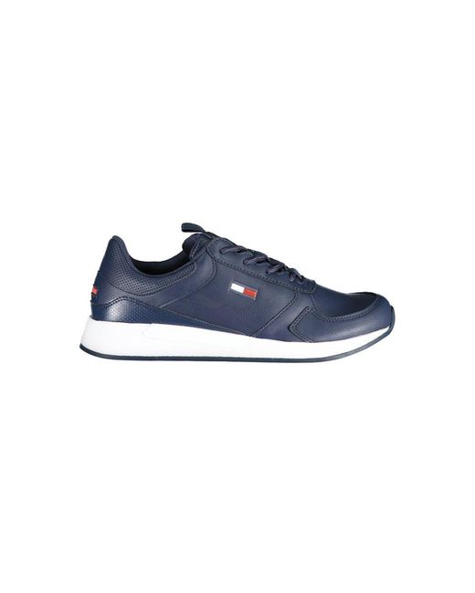 Tommy Hilfiger Blue Chic Contrast Lace-Up Sneakers for men