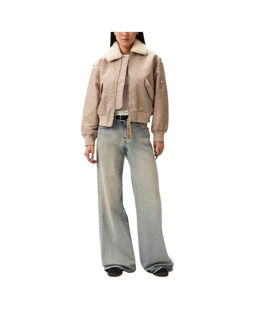 Calvin Klein Brown Beige Polyester Jackets & Coat