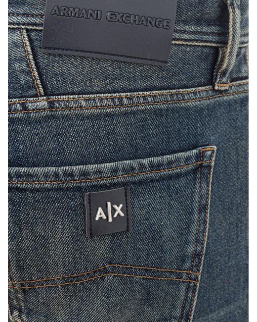 Armani Exchange Blue Five Pocket Jeans for men