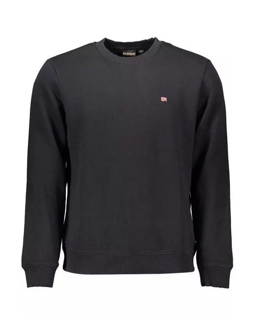 Napapijri Black Cotton Sweater for men