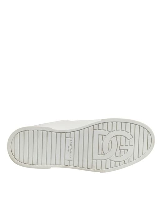 Dolce & Gabbana White Logo Lace Up Low Top Men Sneakers Shoes for men