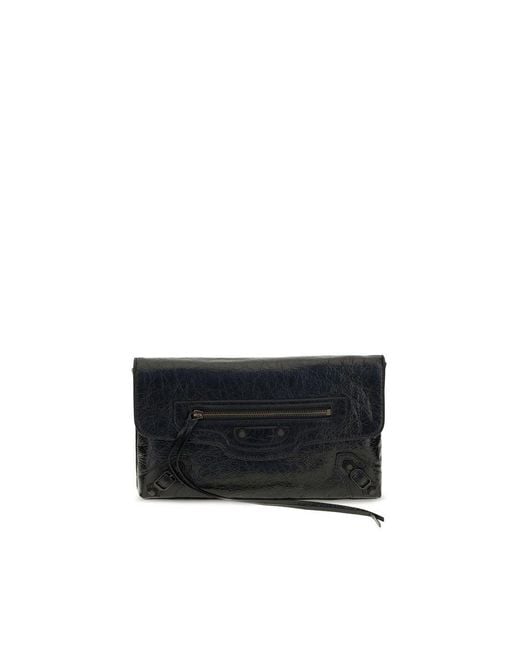 Balenciaga Black Lamb Ovis Aries Aries Clutch Bag