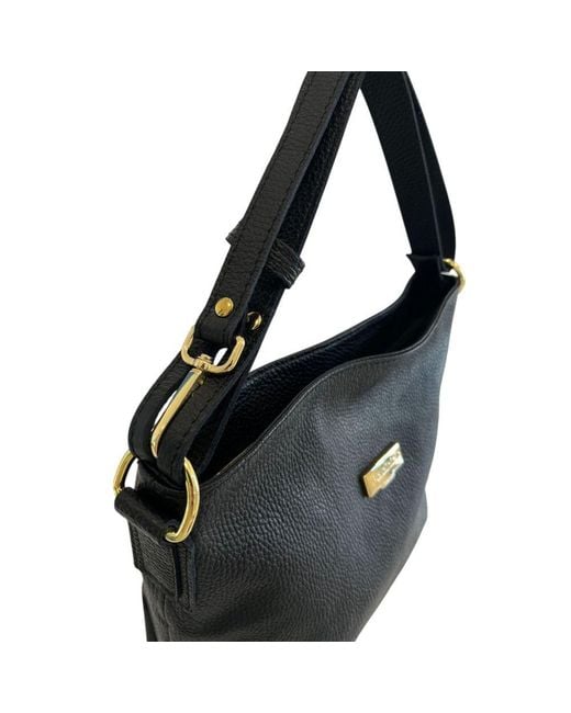 Baldinini Black Leather Shoulder Bag
