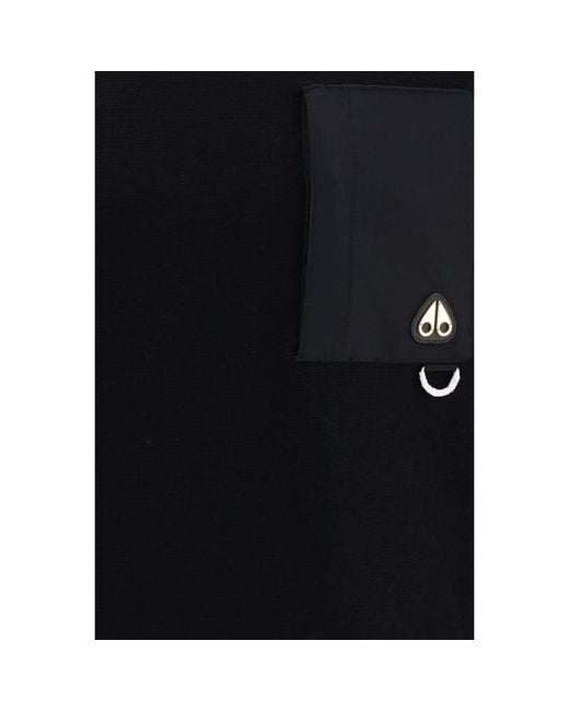 Moose Knuckles Black Nylon Sweatshirt for men