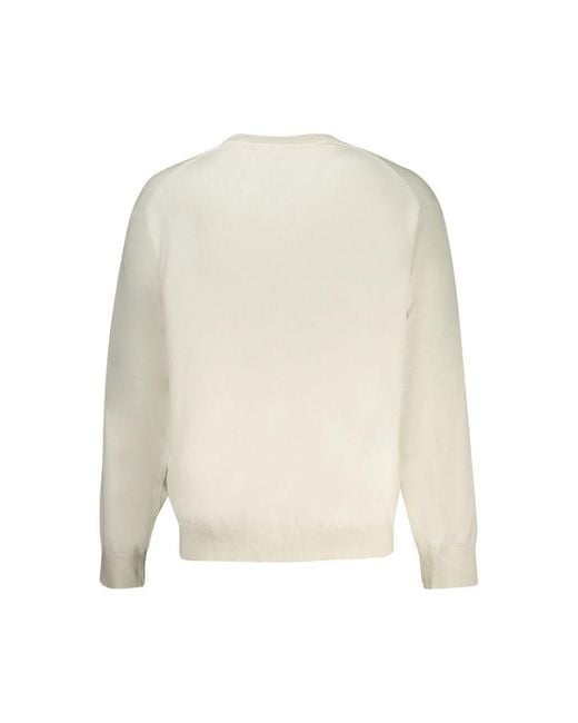 Calvin Klein White Cotton Sweater for men
