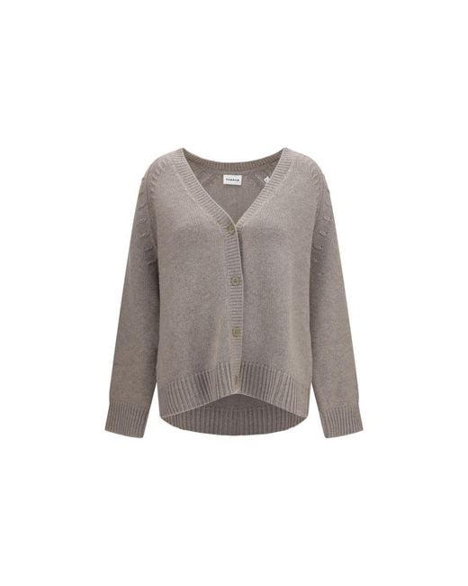 P.A.R.O.S.H. Gray Beige Cashmere Cardigan